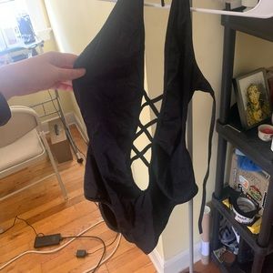 Size Large Black Bodysuit